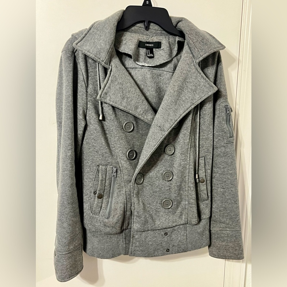 Forever 21 Grey Trench Jacket